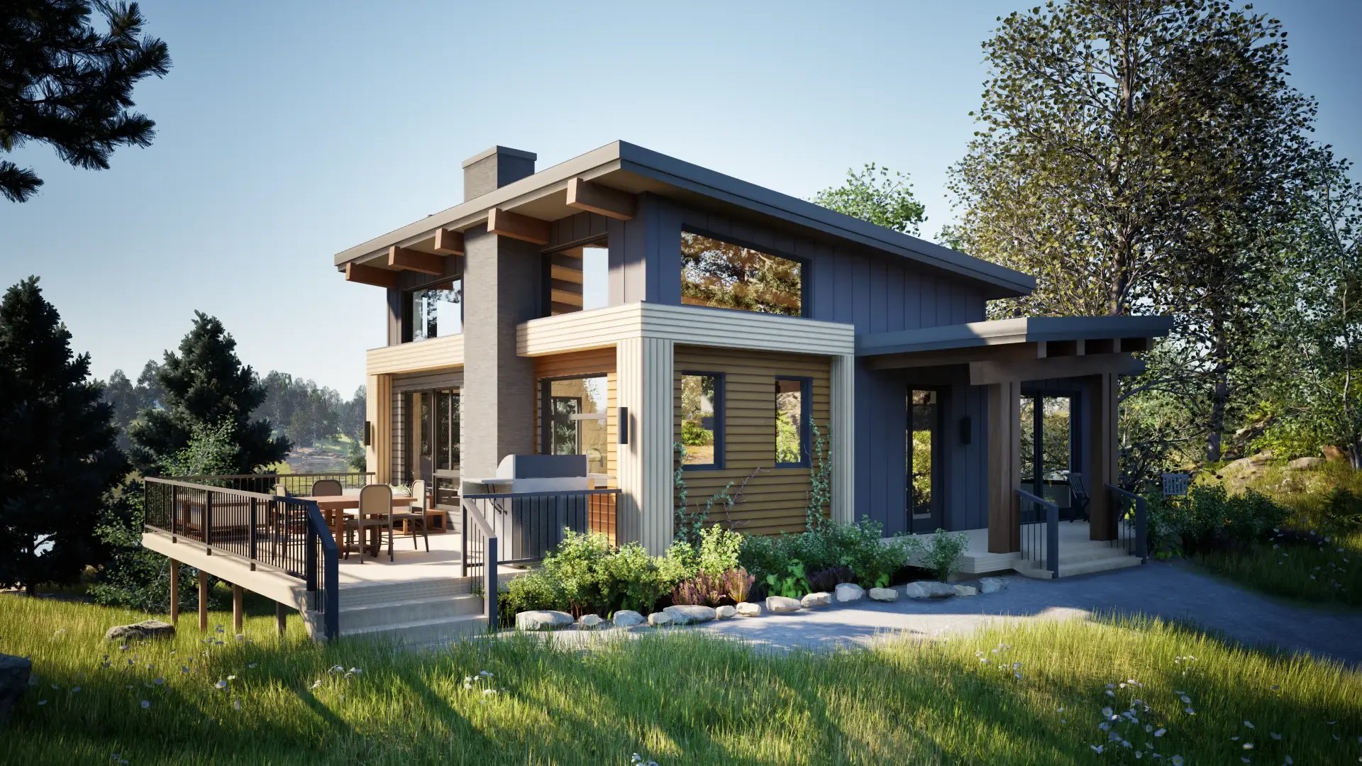 Exterior design rendering