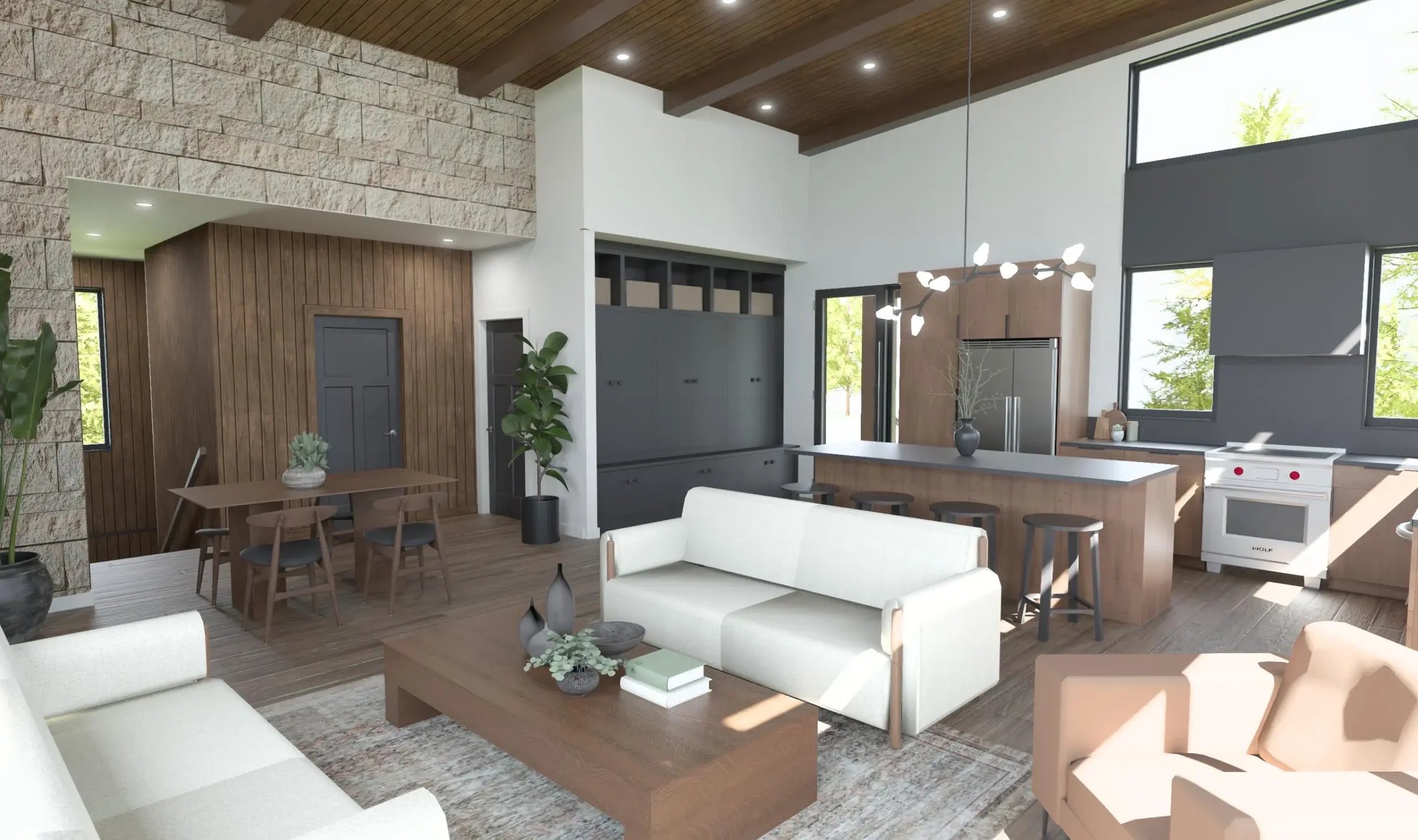 Interior design rendering